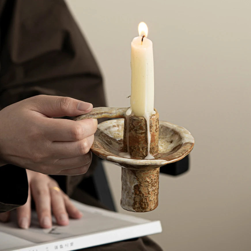 Retro Kitchen Candle Holders Party Designer Ceramic Homestay Candle Holders Decoration Living Room Home & Garden Castiçal Lszt