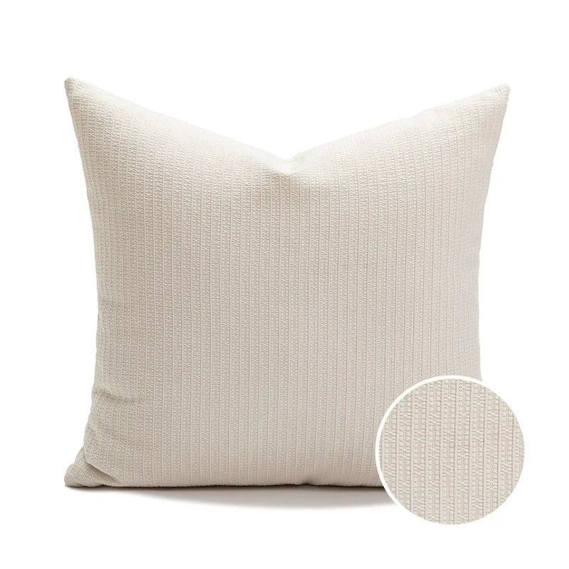 Verdant Line: Light Luxury Geometric Pillow Cover