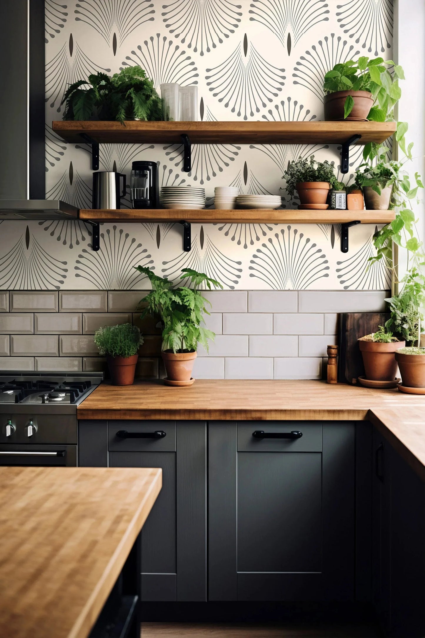Kitchen Geometric Modern Wallpaper