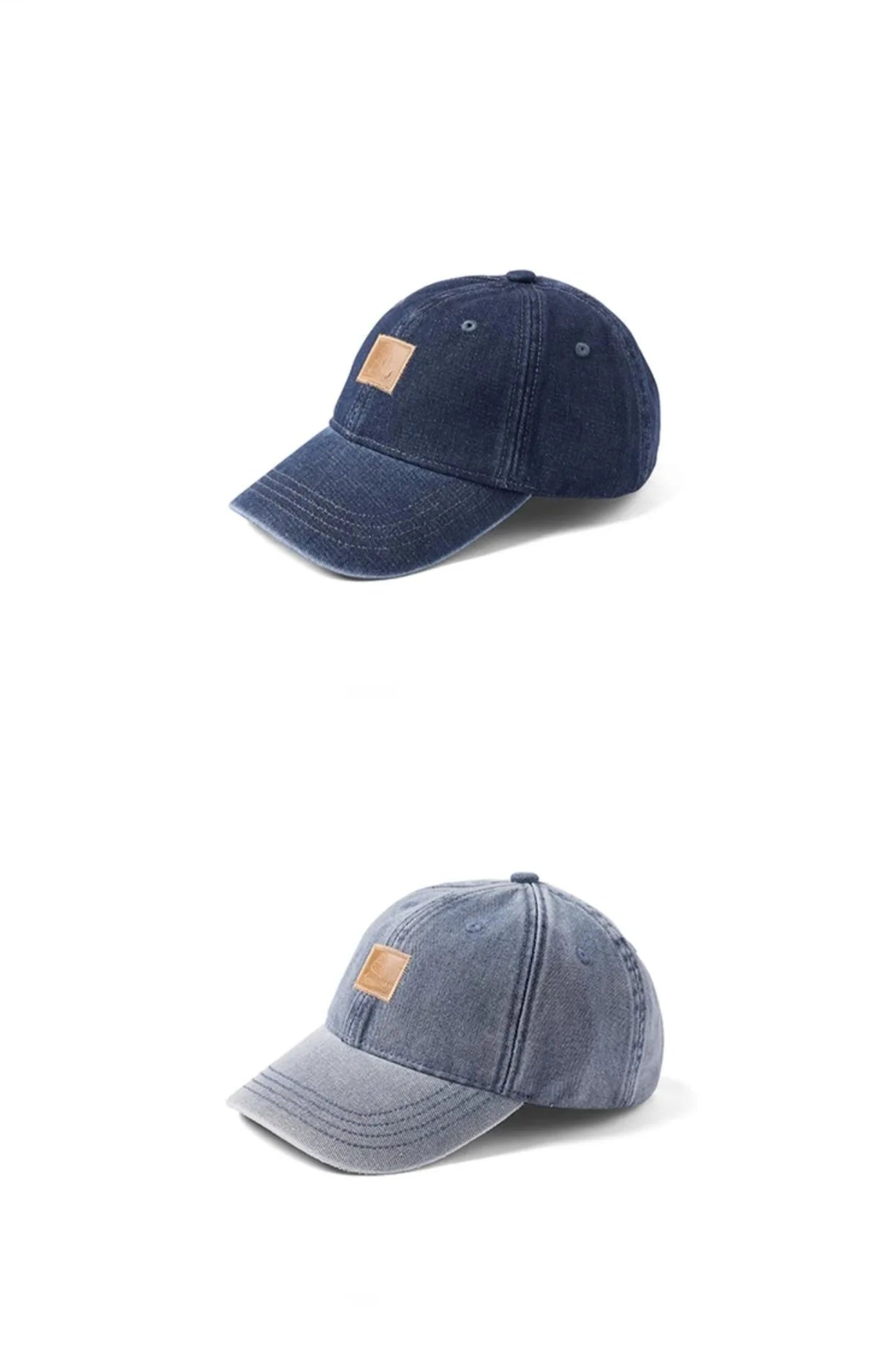 Indigo Curve: Vintage Denim Baseball Cap