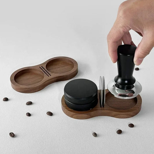 Walnut Wood Coffee Tamper Mat Stand