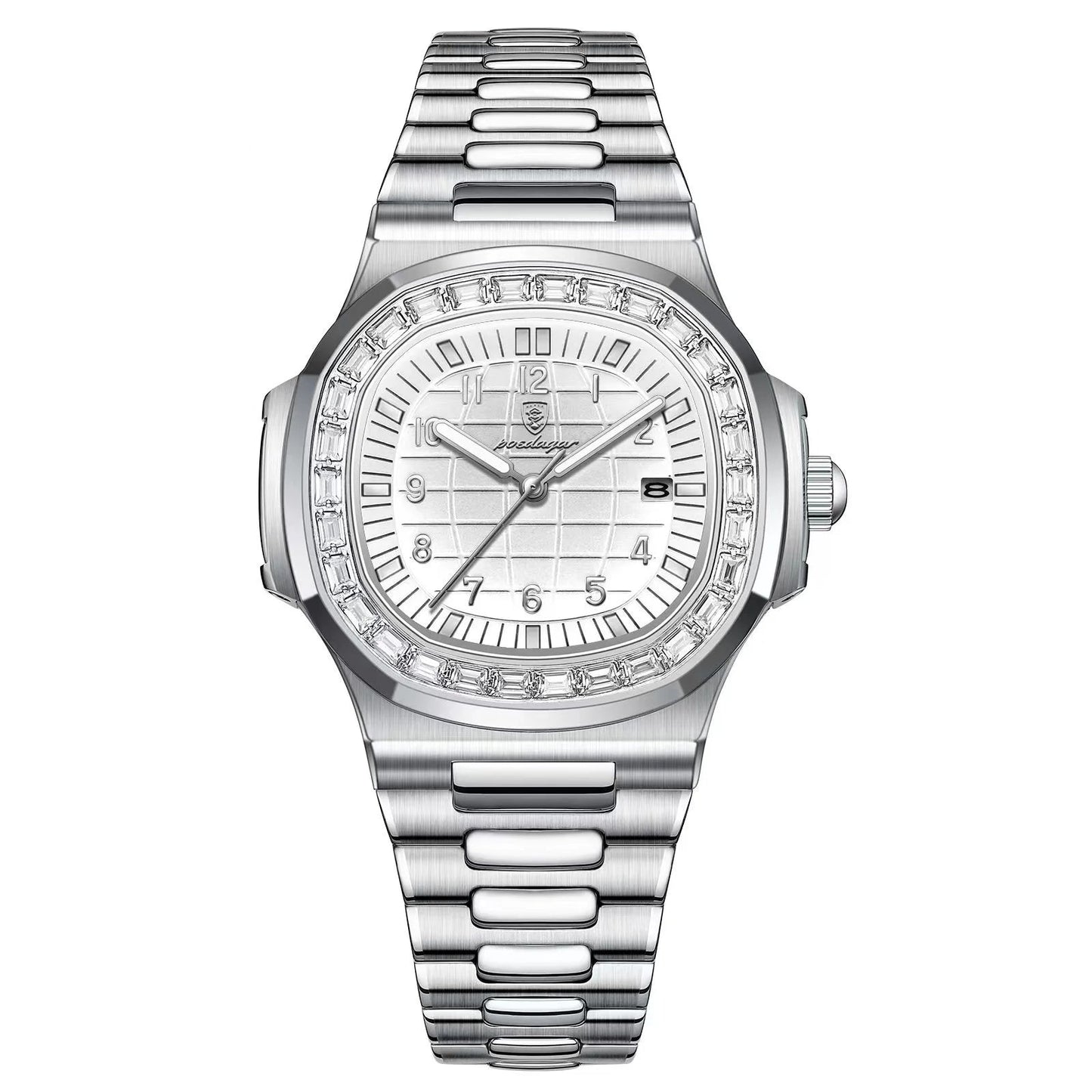 SteelSquare: Luminous Waterproof Men’s Watch