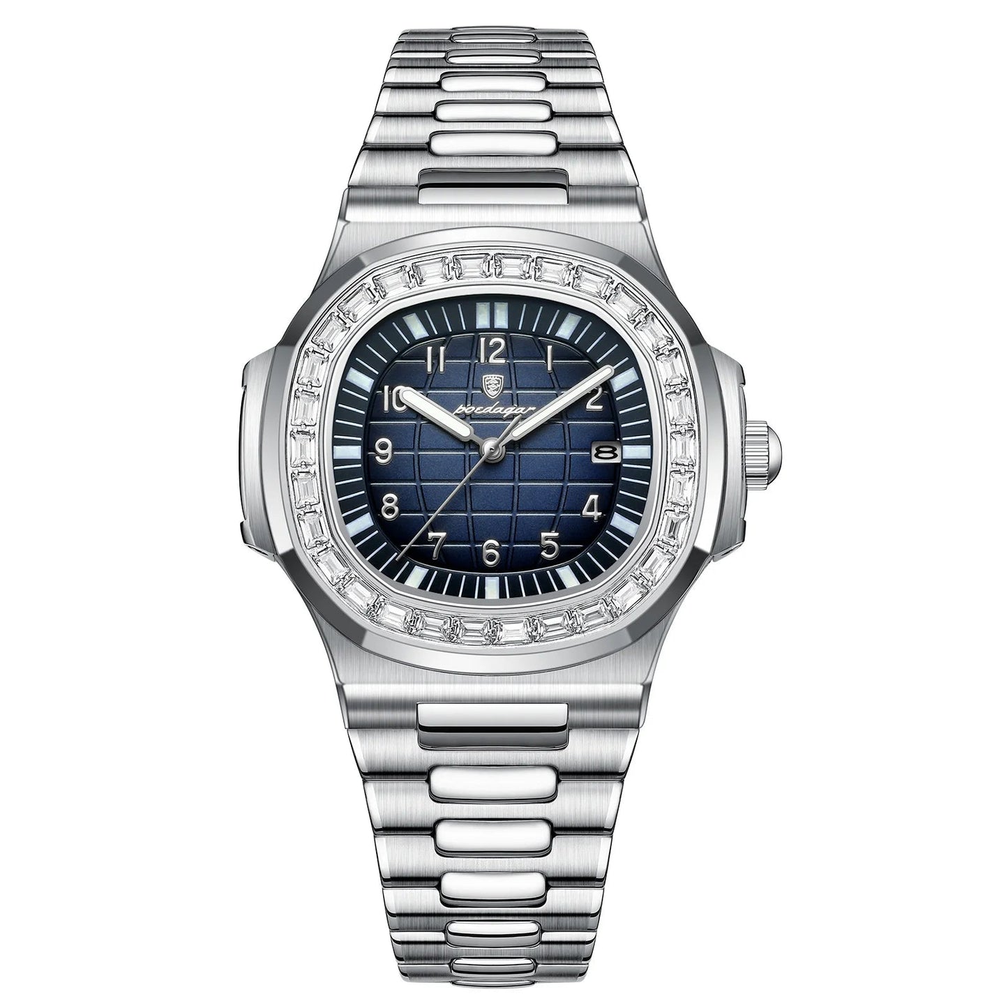 SteelSquare: Luminous Waterproof Men’s Watch