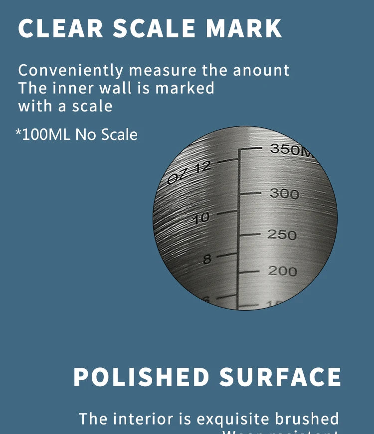 Milk Frother Jug Stainless Steel Container 100ML 350ML 600ML Frothing Pitcher Coffee Cups Latte Barista Espresso Maker Accessory