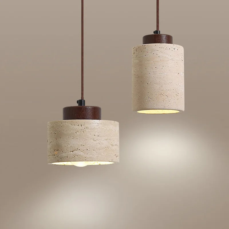 Cave Light: Wabi-Sabi Stone Pendant