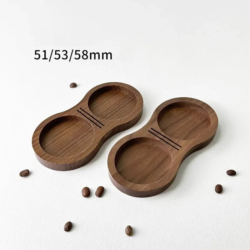 Walnut Wood Coffee Tamper Mat Stand