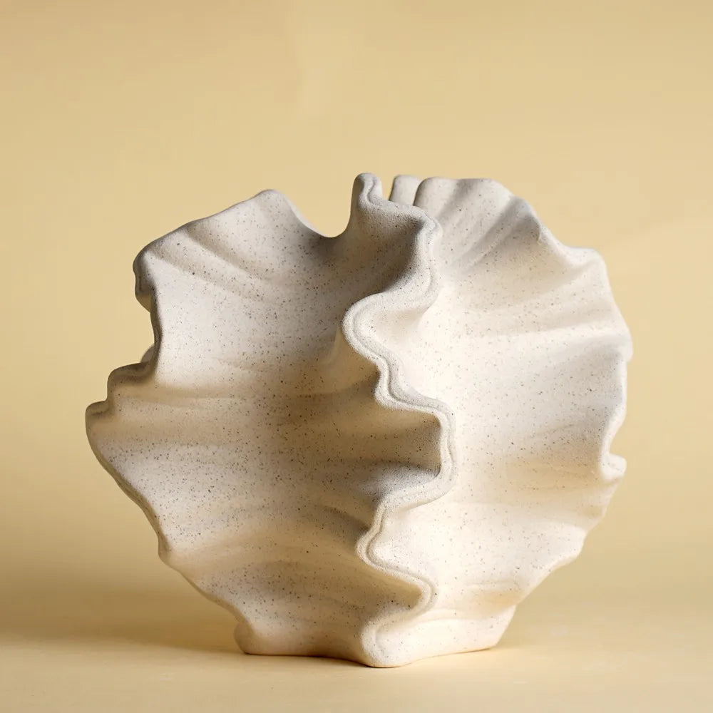 Nordic Tide: Summer Ceramic Coral Vase