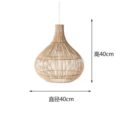 Glow Nest: Handwoven Rattan Pendant Lamp