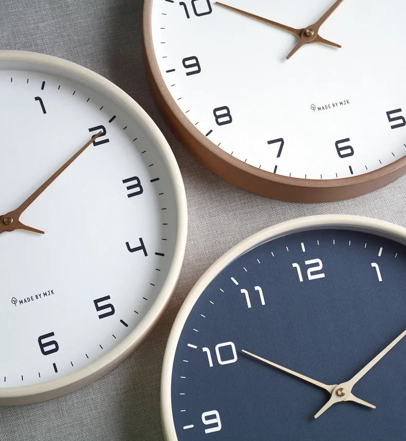 Nordic Quiet: 12'' Wooden Wall Clock