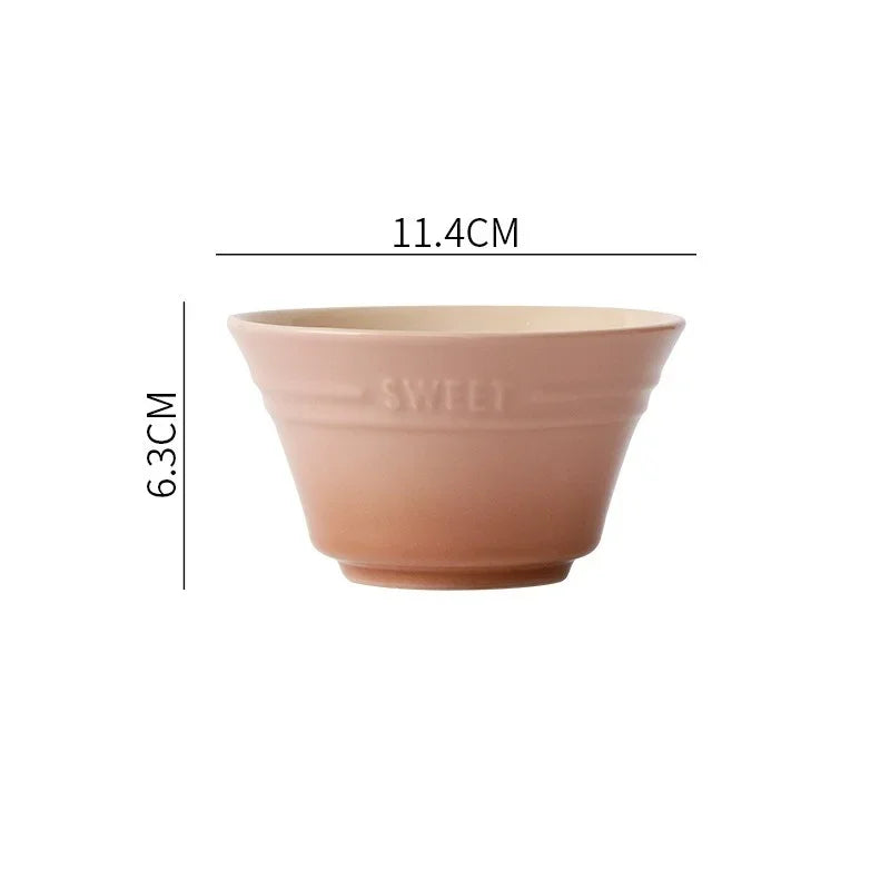 Rainbow Gradient Ceramic Bowl