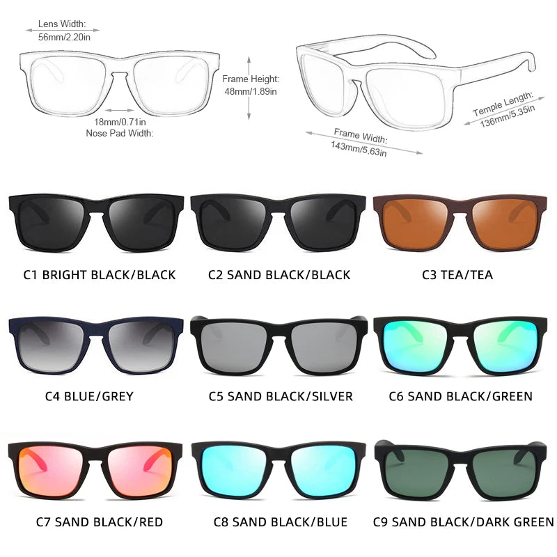 Vector Shade: Classic Square Polarised Sunglasses for Men