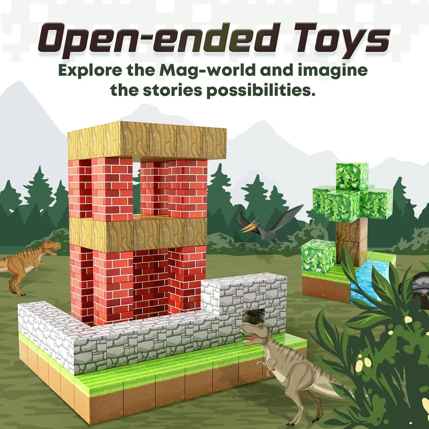 Magnet World Builder: 100-Piece Magnetic Blocks Set (Ages 4–12)
