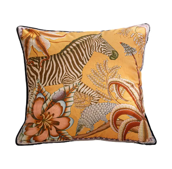 Vintage Floral Velvet Throw Pillow Covers Home Art Deco Pillowcase Square Pillow Case Cushion Cover for Bed Sofa Living Room Car