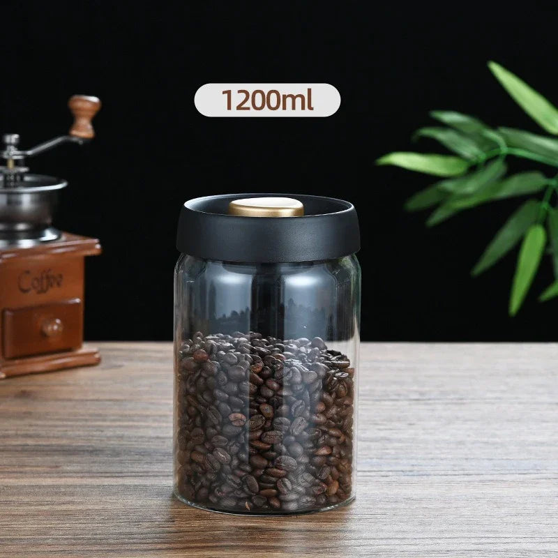 Press-Type Coffee Vacuum Storage Jar