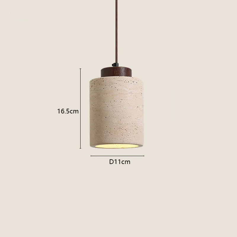 Cave Light: Wabi-Sabi Stone Pendant