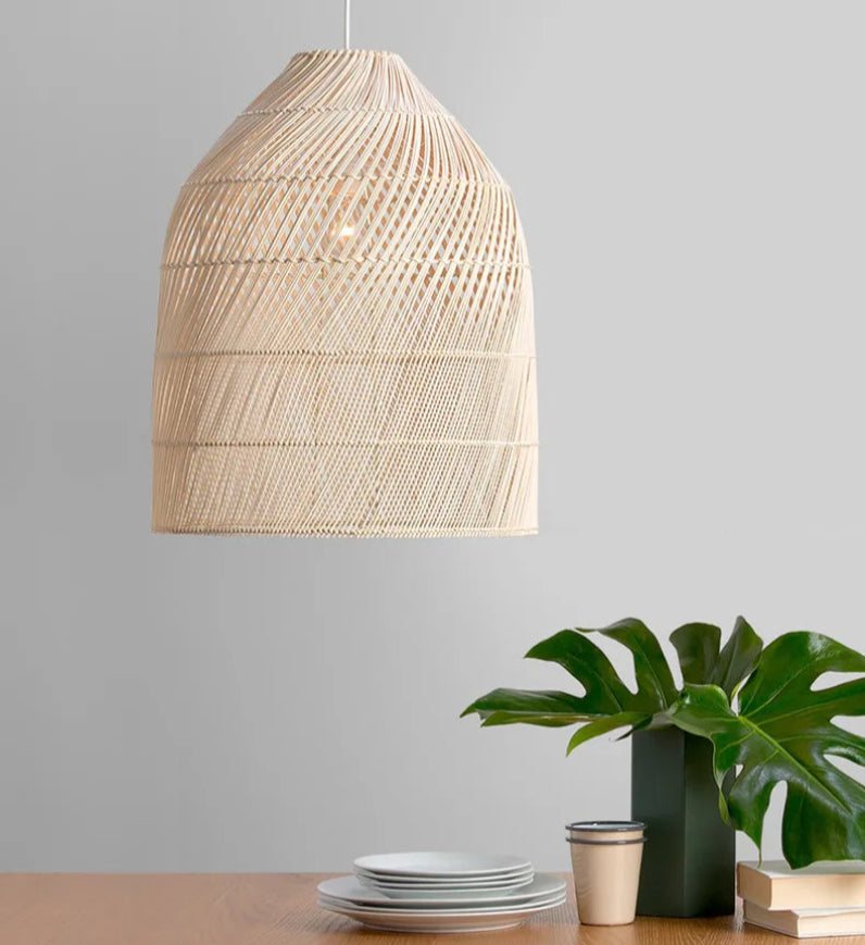 Glow Nest: Handwoven Rattan Pendant Lamp