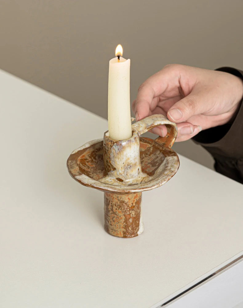 Retro Kitchen Candle Holders Party Designer Ceramic Homestay Candle Holders Decoration Living Room Home & Garden Castiçal Lszt
