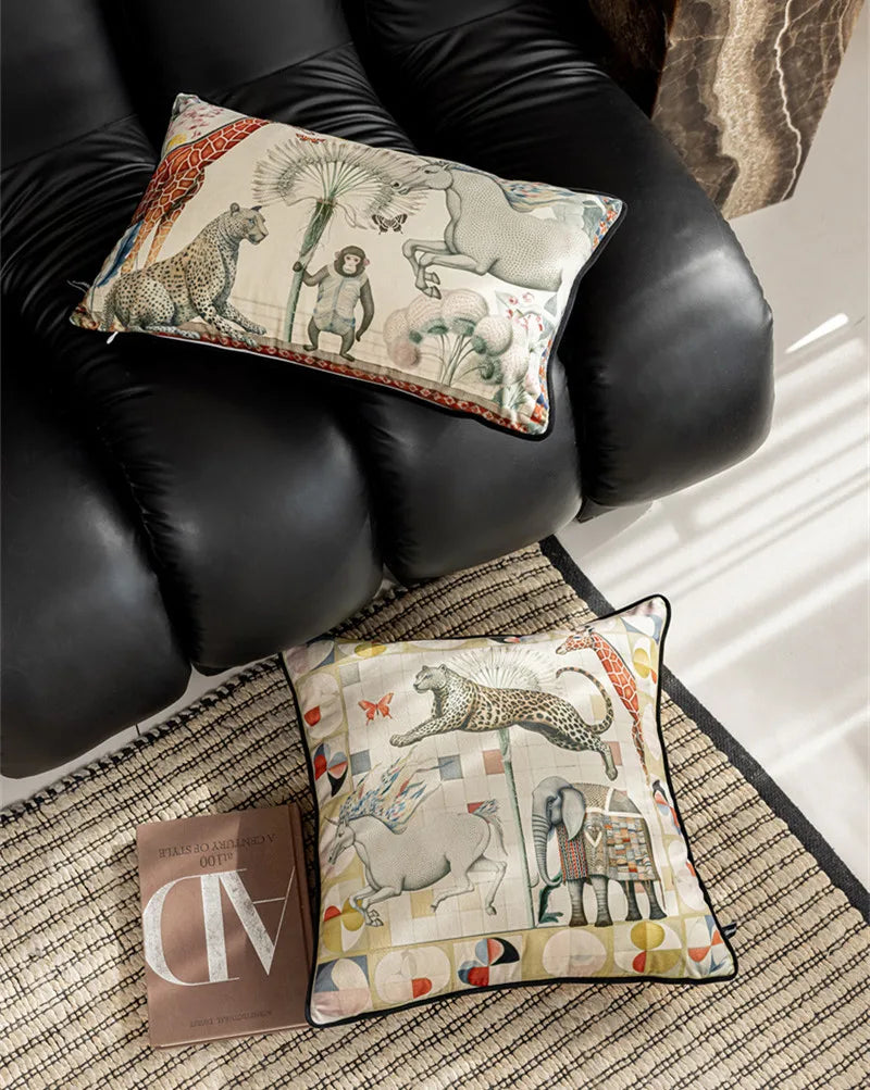 Vintage Floral Velvet Throw Pillow Covers Home Art Deco Pillowcase Square Pillow Case Cushion Cover for Bed Sofa Living Room Car