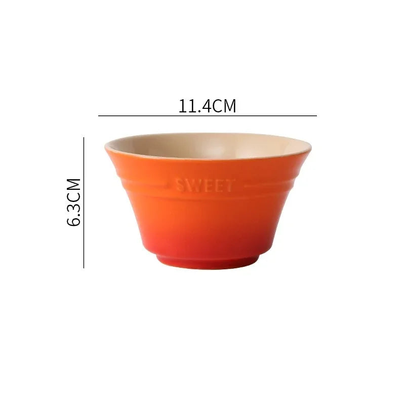 Rainbow Gradient Ceramic Bowl