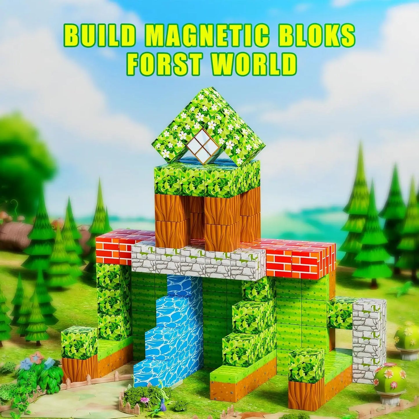 Magnet World Builder: 100-Piece Magnetic Blocks Set (Ages 4–12)