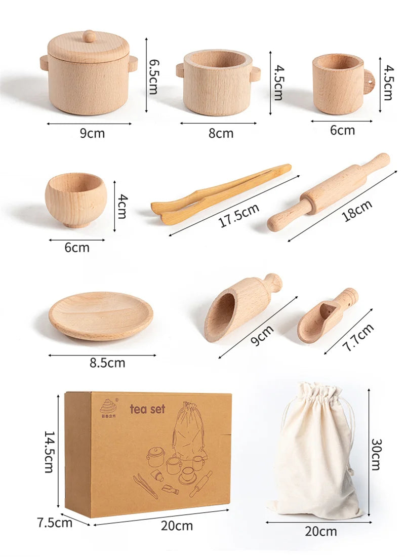 Tea Time & Tinker: Montessori Wooden Kitchen & Tea Set (Ages 3–6)