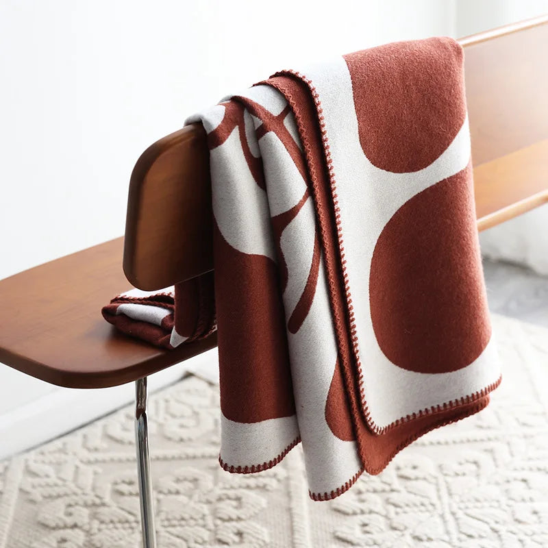 Nordic Weave: Imitation Cashmere Throw Blanket