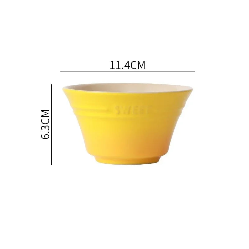 Rainbow Gradient Ceramic Bowl
