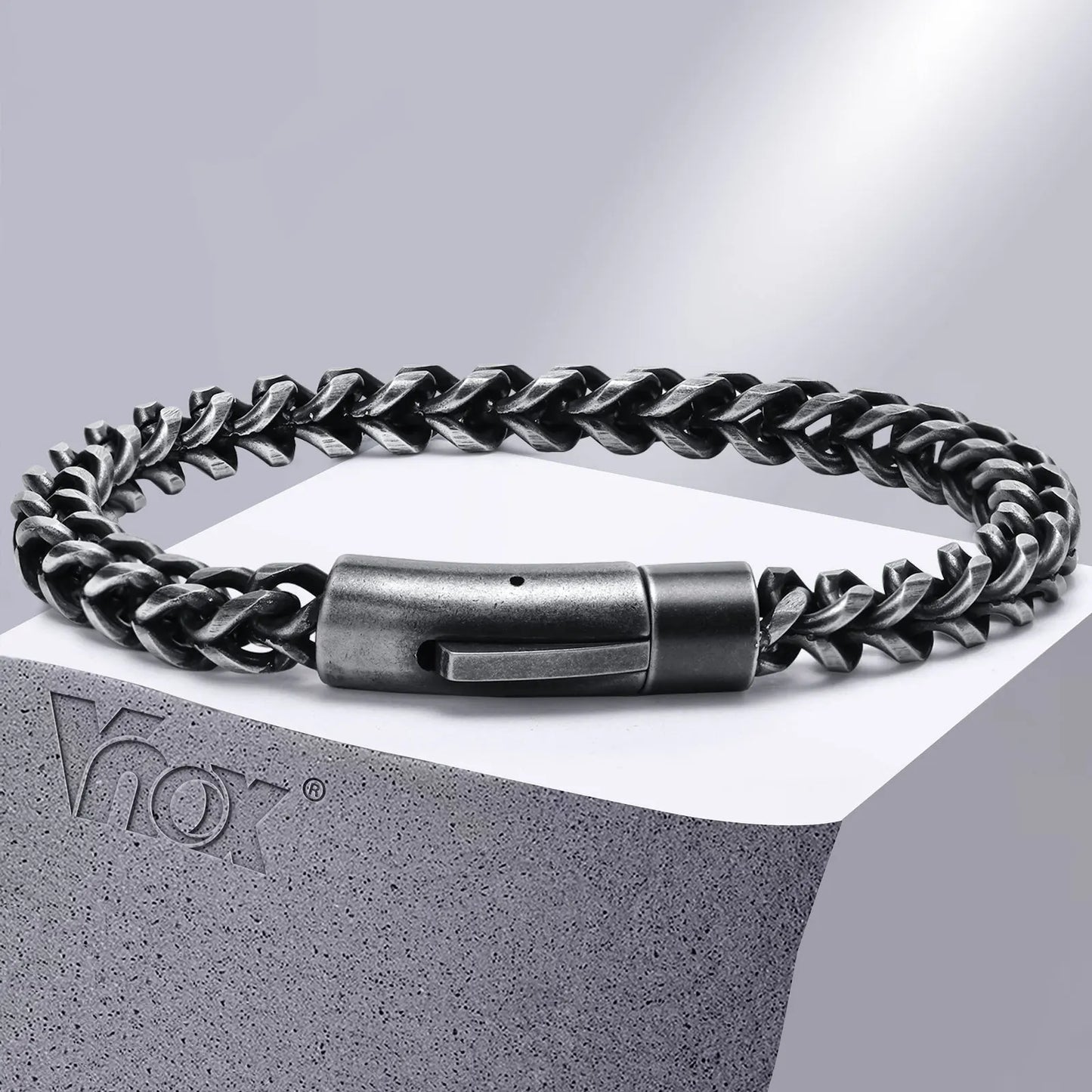 Twin Forge: Vintage Double-Layer Steel Bracelet for Men