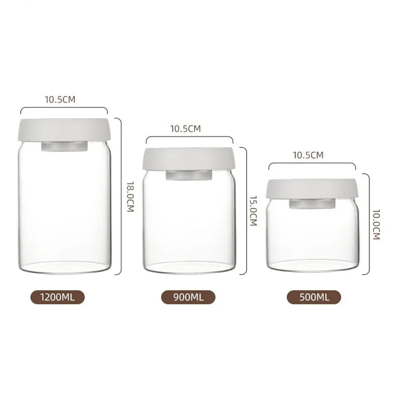 Press-Type Coffee Vacuum Storage Jar