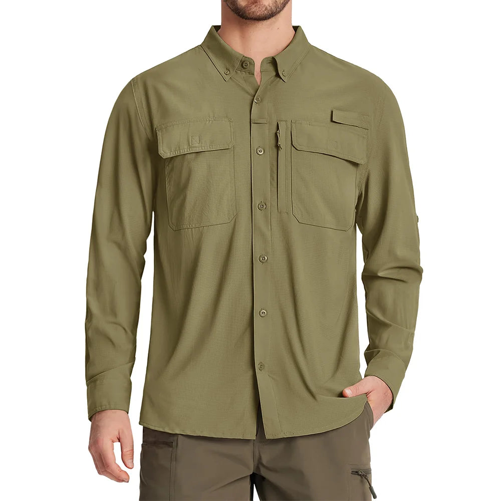 Men's Long Sleeve Quick-Dry Shirt – UPF 50+ Sun Protection & Outdoor Performance