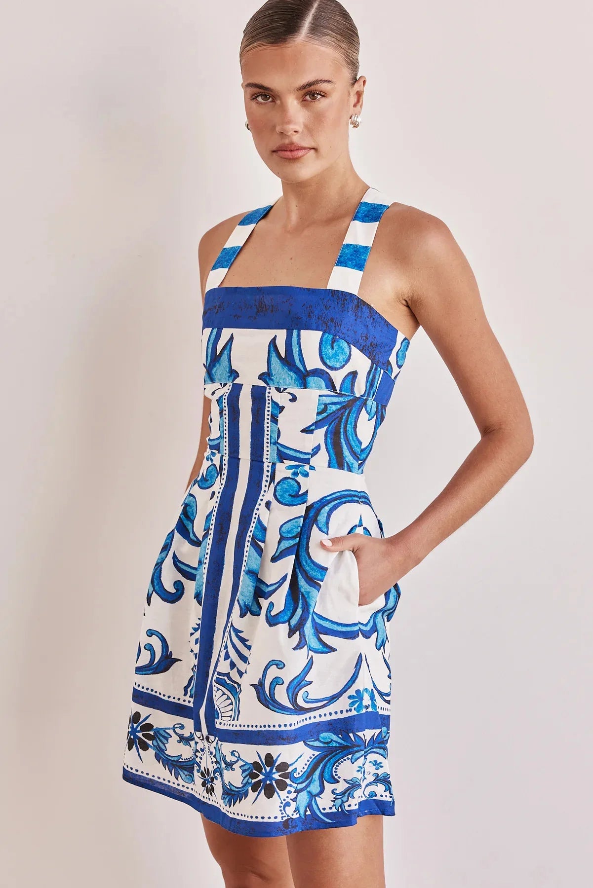 Solara – Bohemian Colourblock Vacation Dress