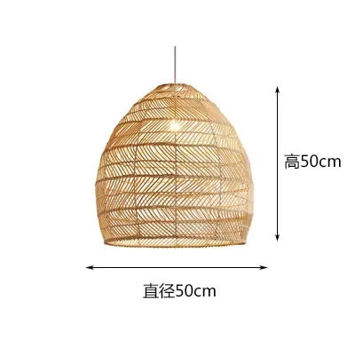 Glow Nest: Handwoven Rattan Pendant Lamp