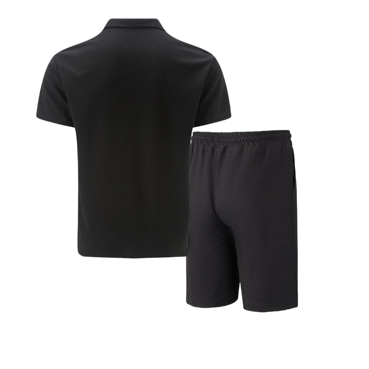 Men’s Waffle Zip-Up Set – Two-Piece, One Statement