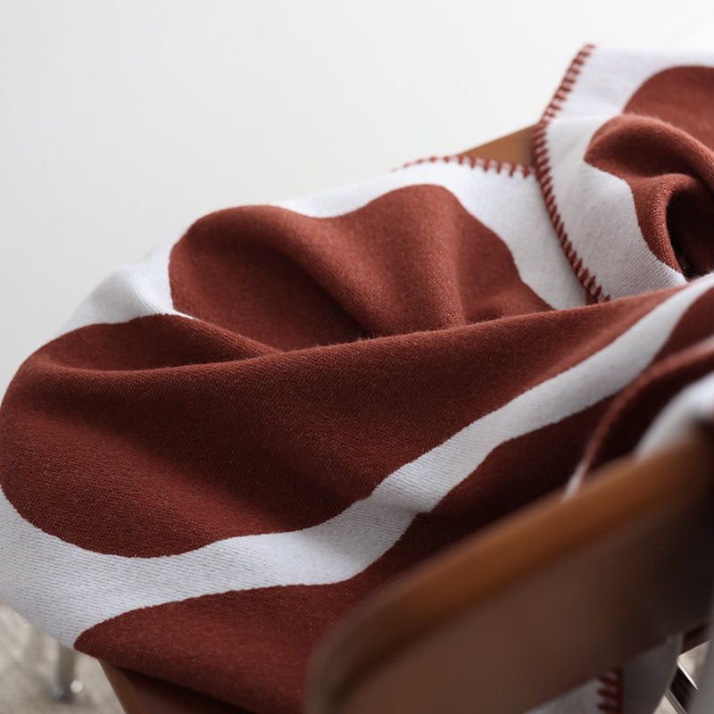 Nordic Weave: Imitation Cashmere Throw Blanket