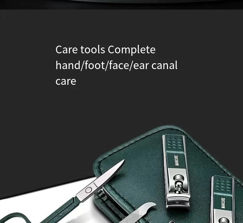 Steel Trim: Men’s 6-Piece Stainless-Steel Nail Clippers Set