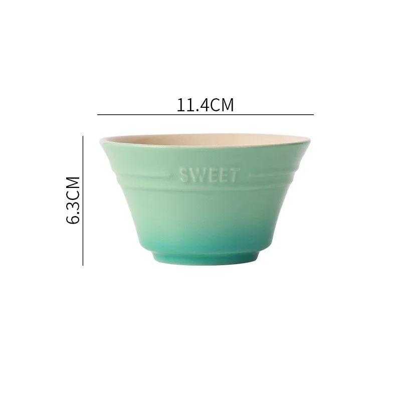 Rainbow Gradient Ceramic Bowl