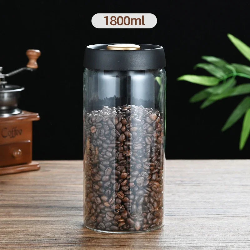Press-Type Coffee Vacuum Storage Jar