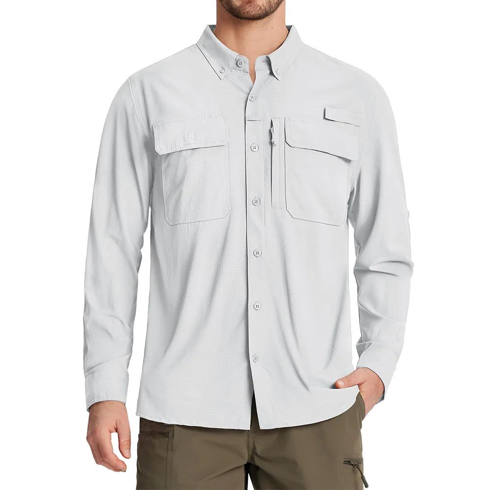 Men's Long Sleeve Quick-Dry Shirt – UPF 50+ Sun Protection & Outdoor Performance