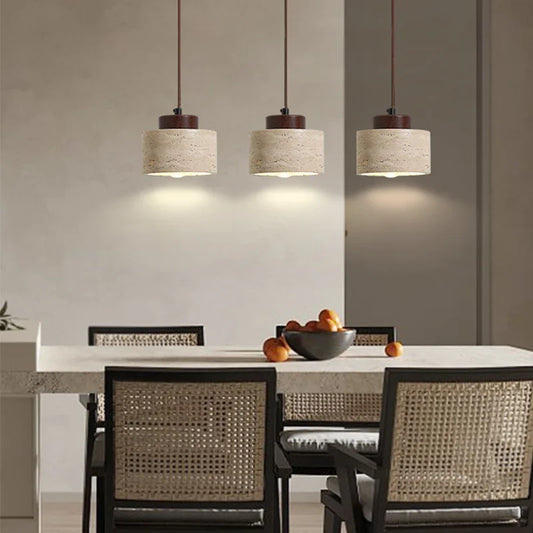 Cave Light: Wabi-Sabi Stone Pendant