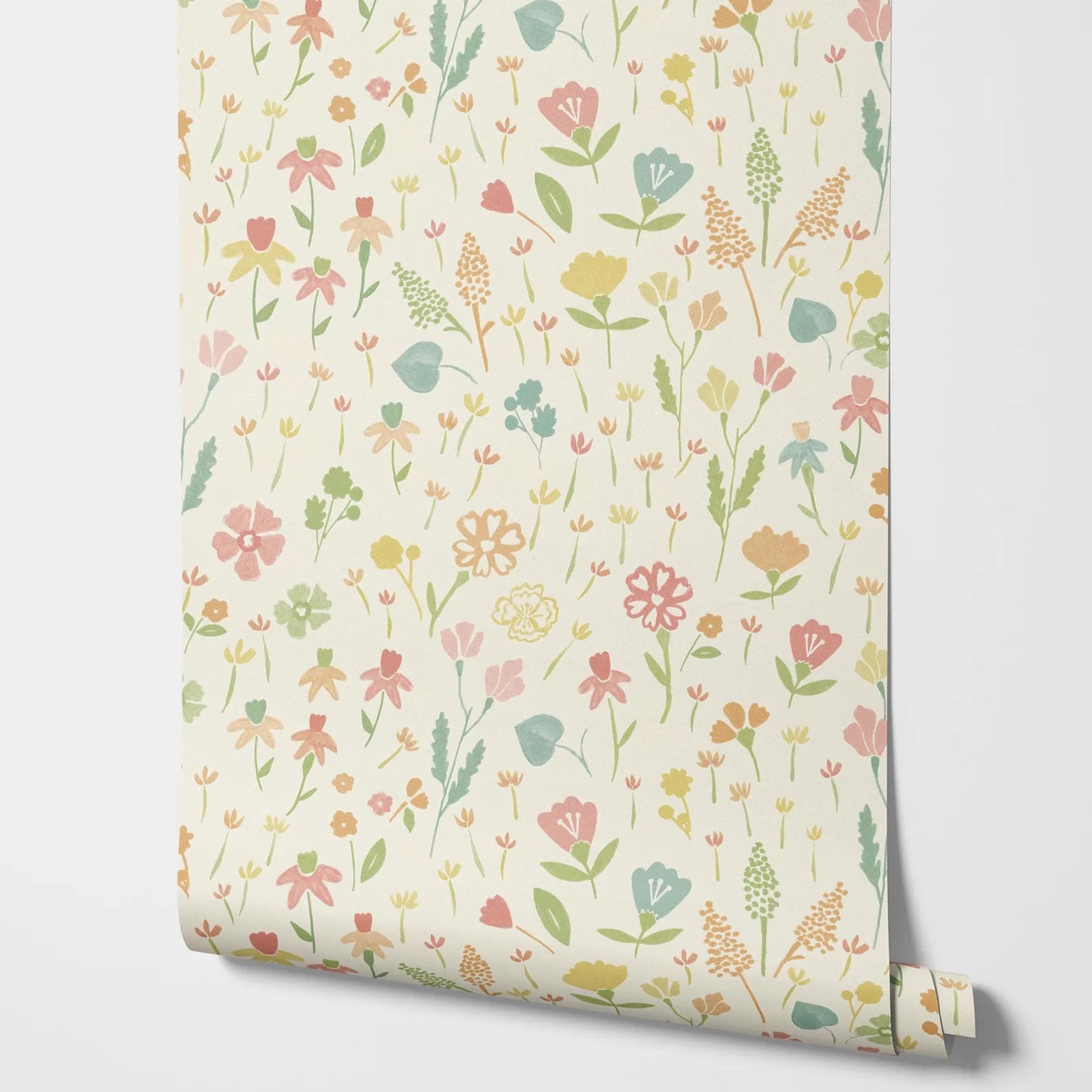 Pink Minimalist Floral Wallpaper