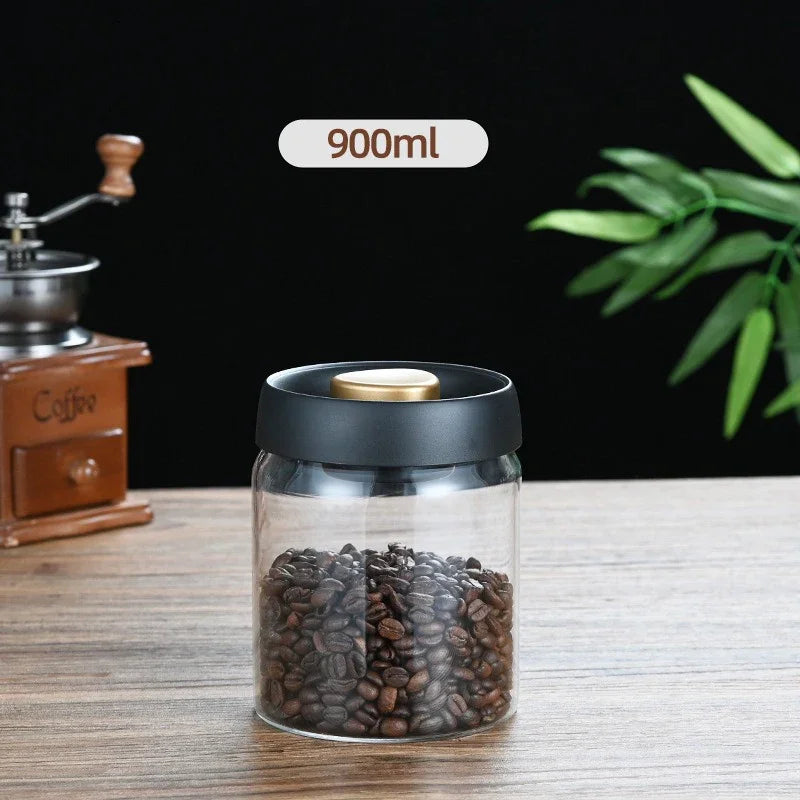 Press-Type Coffee Vacuum Storage Jar