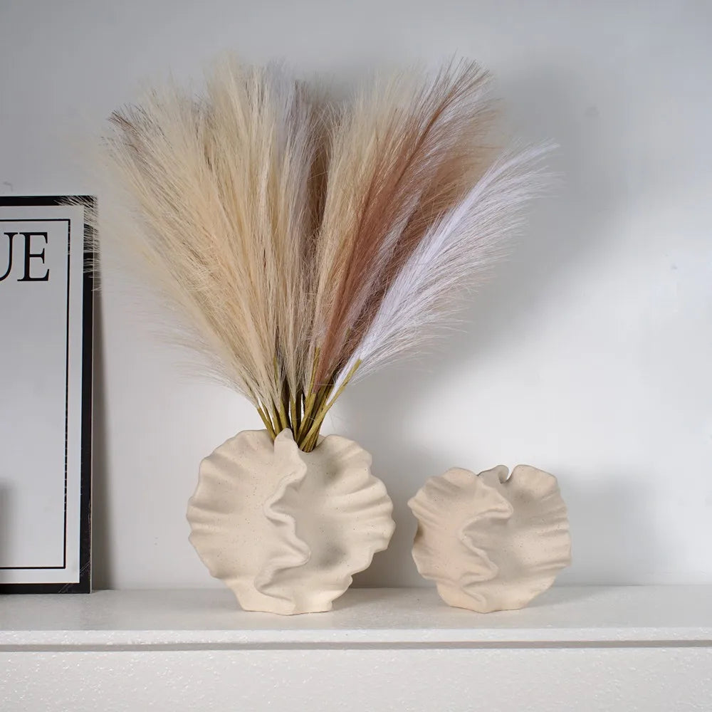 Nordic Tide: Summer Ceramic Coral Vase