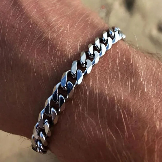 Forge Link: Chunky Miami Curb Chain Bracelet for Men
