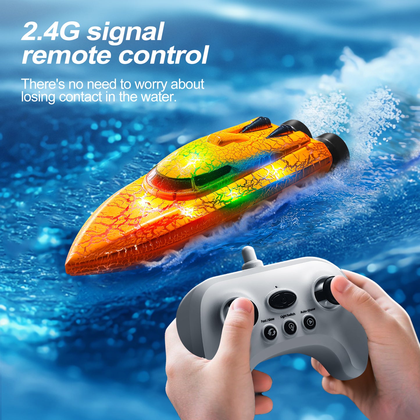 Mini Wave: 2.4G RC Speedboat (Ages 6–12)