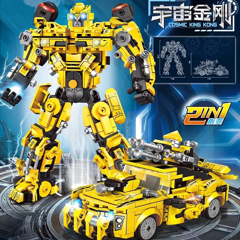 DualShift 478: 2-in-1 Robot & Truck Building Set