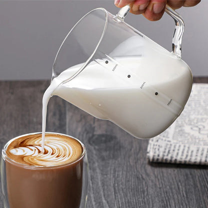 Glass Milk Frother Pitcher (350ml / 600ml)