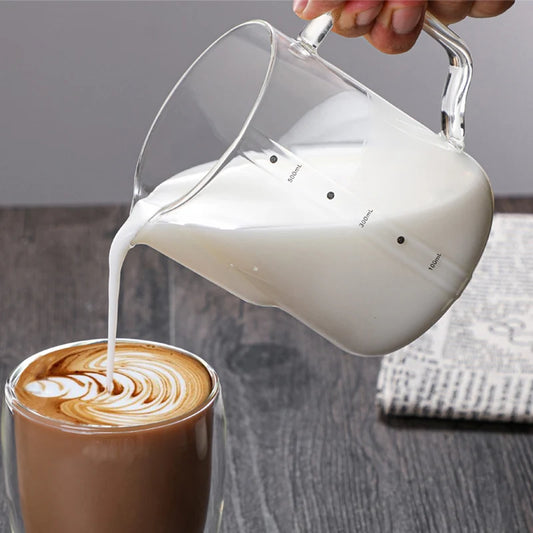 Glass Milk Frother Pitcher (350ml / 600ml)