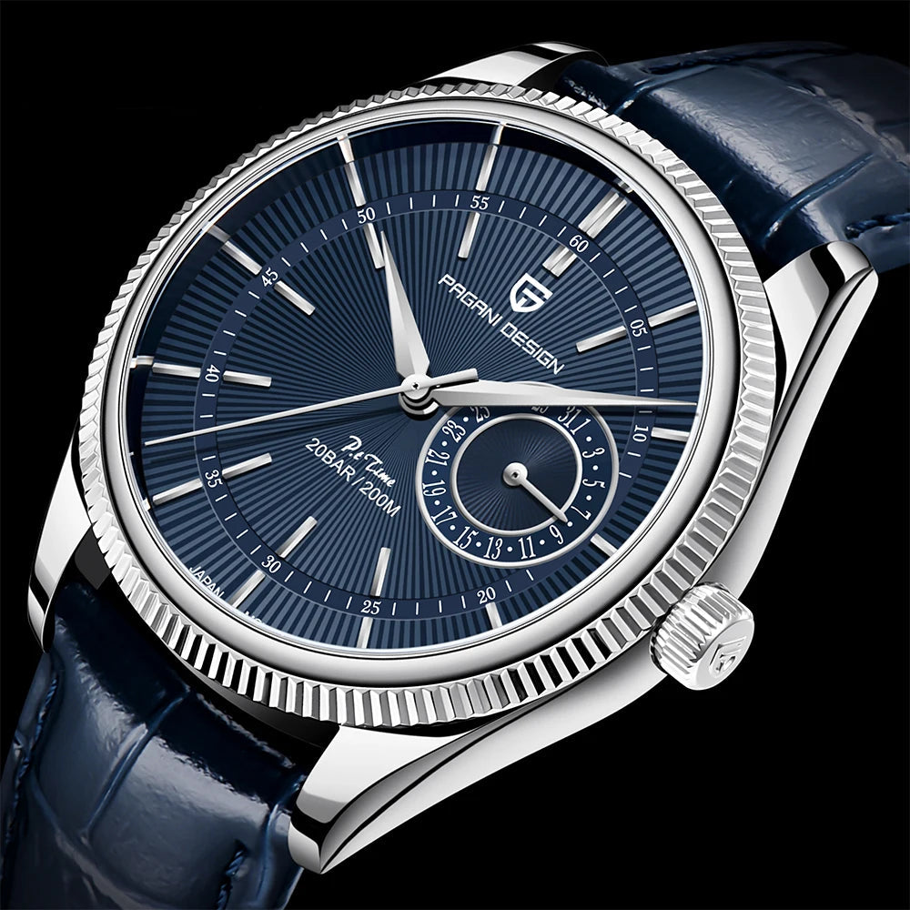 AquaDepth 200: Sapphire Diver Quartz Watch for Men