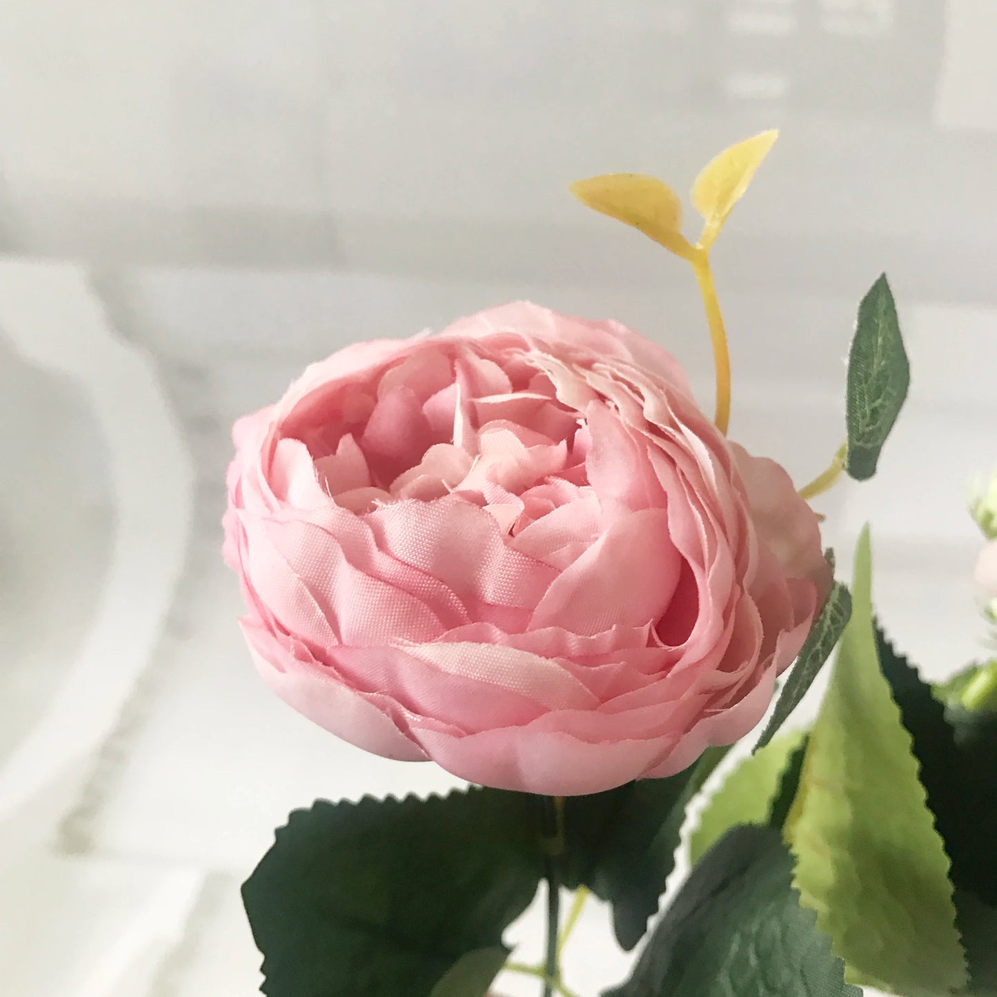 Blush Bloom: Ramo de seda de peonías rosas