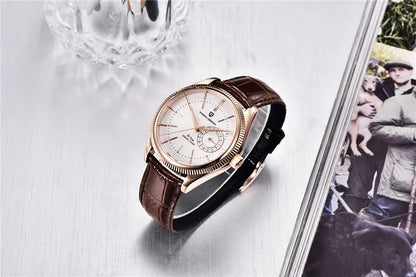 AquaDepth 200: Sapphire Diver Quartz Watch for Men